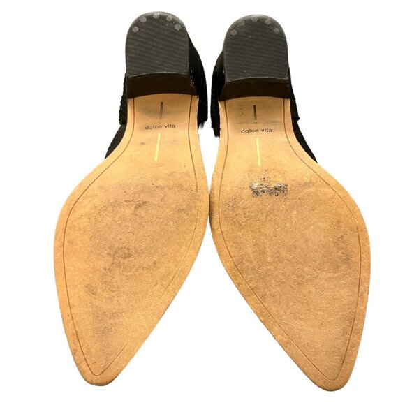 Dolce Vita Trent Womens Black Boots Size 9.5 Pointed Toe Ankle Boot Faux Reptile - Picture 7 of 12